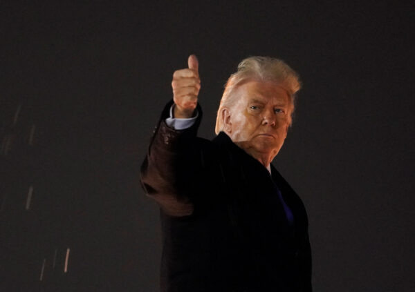U.S. President Donald Trump departs for Florida, at Joint Base Andrews