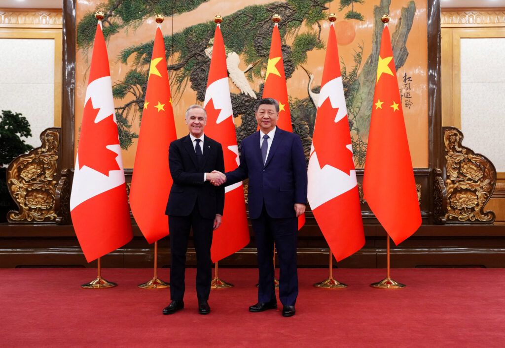 Kanadski premijer Mark Karni sastaje se sa kineskim predsednikom Si Đinpingom u Velikoj dvorani naroda u Pekingu, u petak, 16. januara 2026.