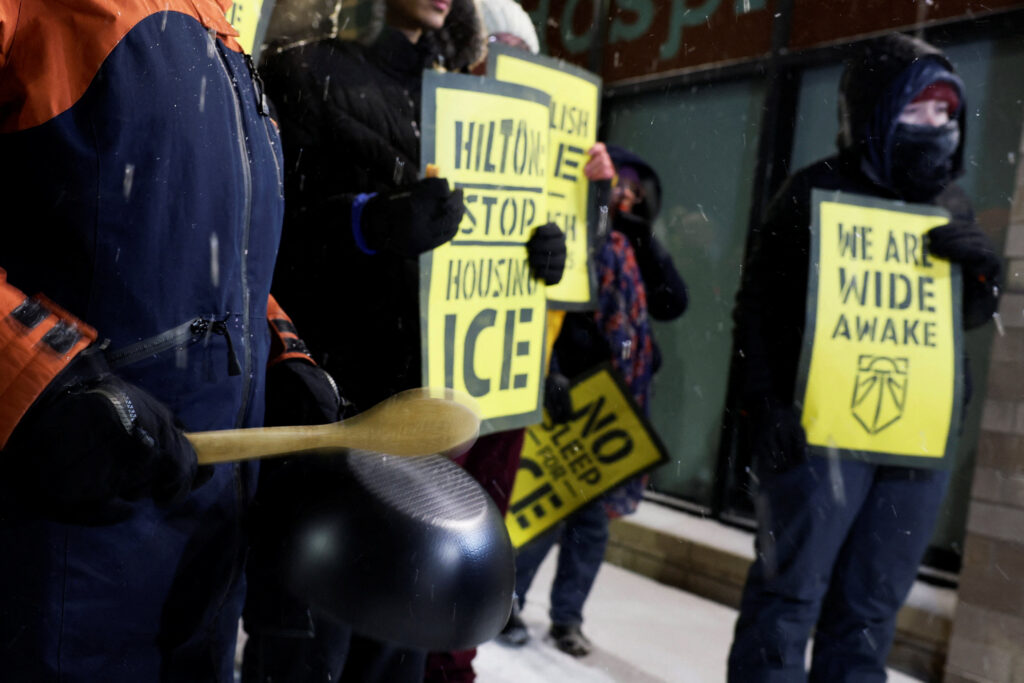 Demonstration against immigration enforcement operations in Bloomington