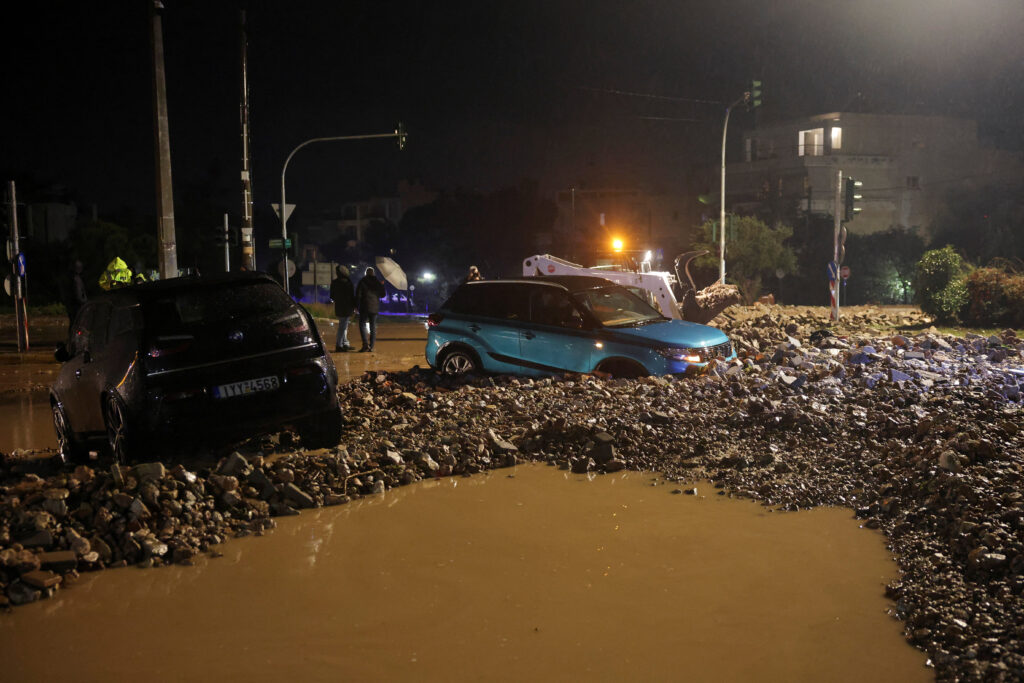 Storm hits Athens