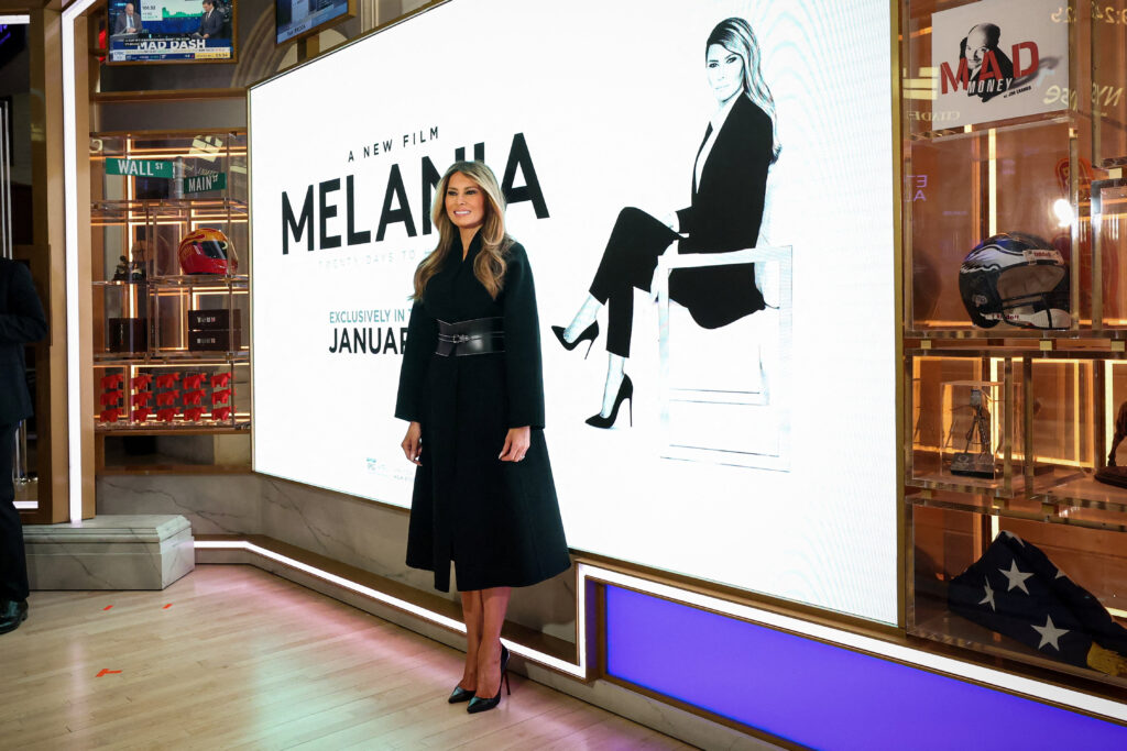 U.S. first lady Melania Trump at the NYSE in New York