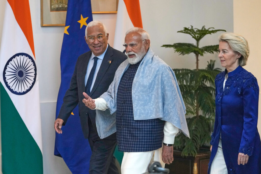 Čelnici EU Ursula fon der Lajen, Antonio Košta i indijski premijer Narendra Modi
