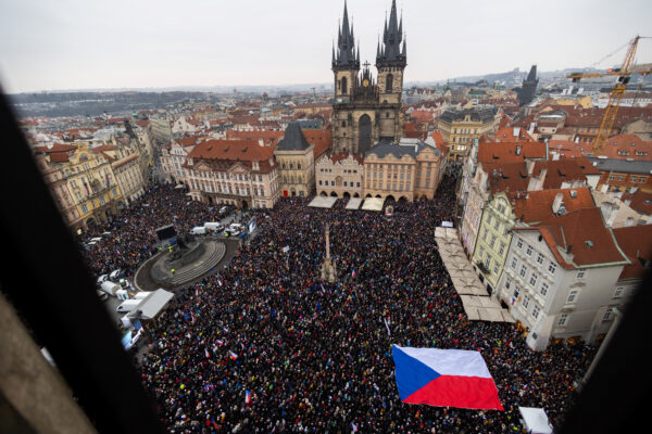 A demonstration in support of Czech President called „We stand for our President“ in Prague