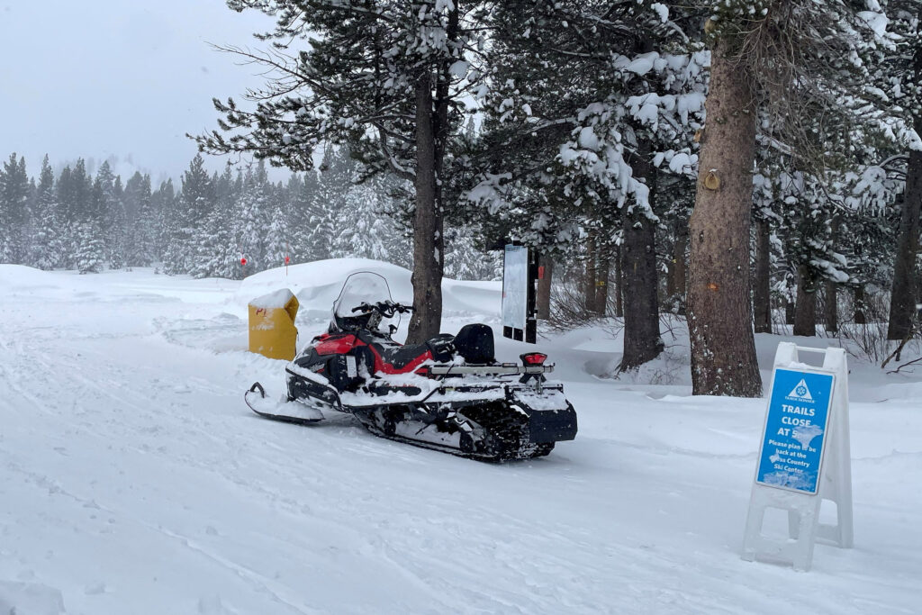 Rescue teams deploy to the site of an avalanche in a backcountry slope of California’s Sierra Nevada mountains