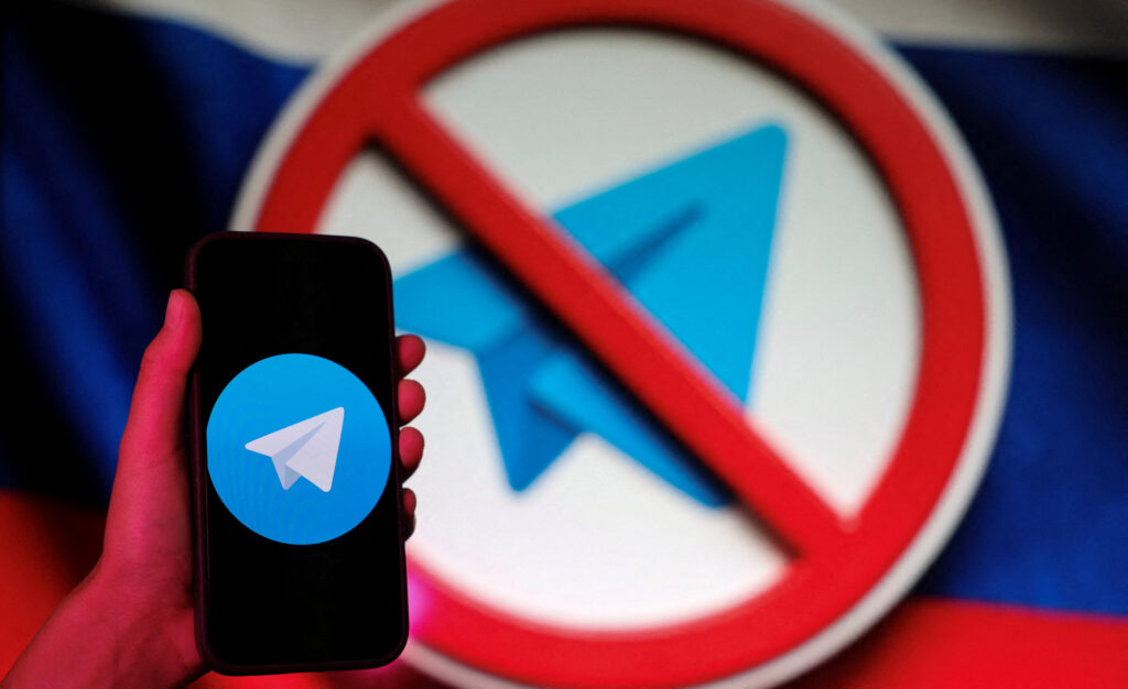 FILE PHOTO: Illustration of Telegram logo