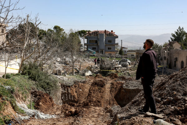 Aftermath of an Israeli strike in Lebanon’s Bekaa valley