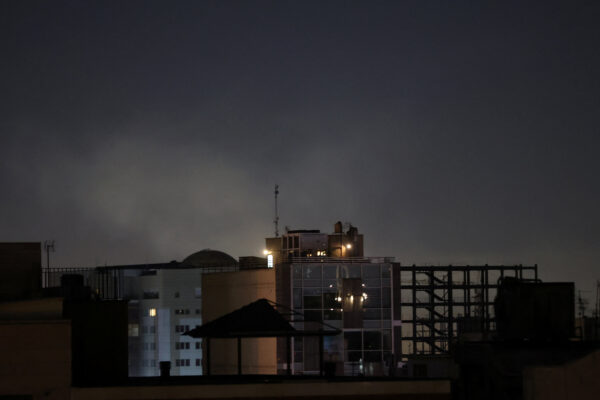 Smoke rises following an explosion, after Israel and the U.S. launched strikes on Iran, in Tehran