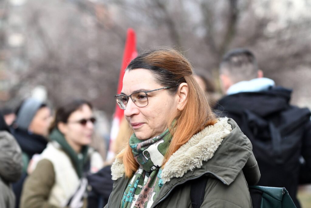 PROTEST ISPRED ZGRADE REKTORATA UNIVERZITETA U NOVOM SADU