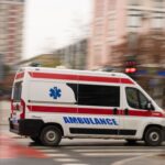 Emergency vehicle in motion