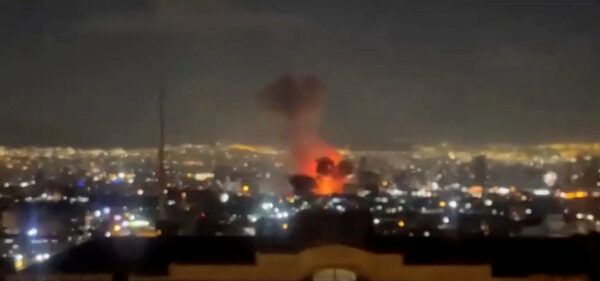 Fireball after reported strikes near the Islamic Republic of Iran Broadcasting headquarters in Tehran