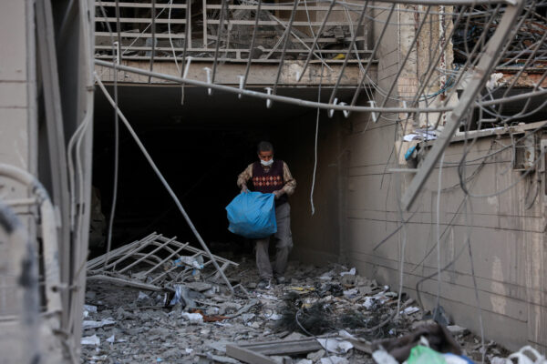 Aftermath of an Israeli and the U.S. strike on a police station in Tehran