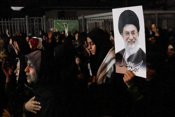 Shiite Muslim women mourn the death of late Iran’s Supreme Leader Ayatollah Ali Khamenei, who was killed following the U.S. and Israeli strikes on Iran, in Karachi
