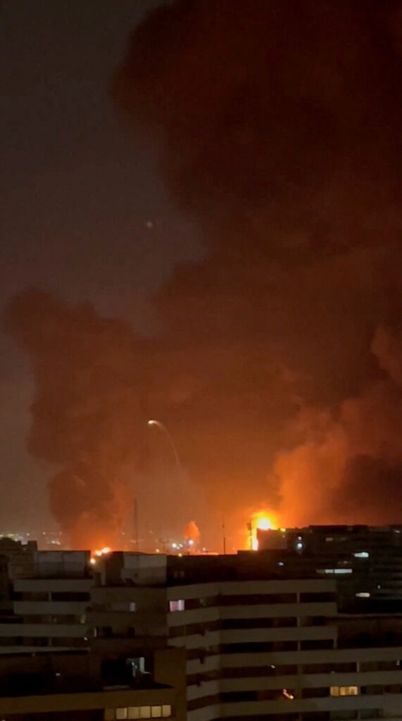 Heavy fire and smoke in the direction of Tehran’s Mehrabad Airport