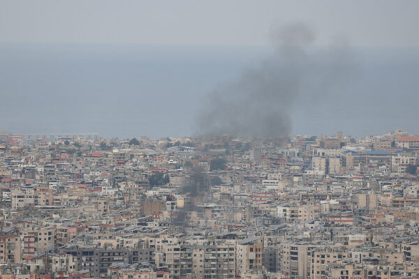 Smoke rises after an Israeli strike on Beirut’s southern suburbs, following an escalation between Hezbollah and Israel amid the U.S.-Israeli conflict with Iran
