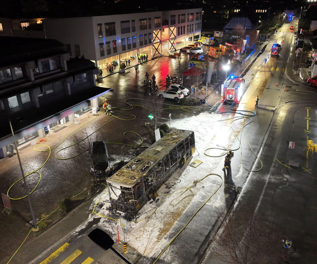 Deadly bus fire incident in Kerzers