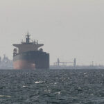 FILE PHOTO: Tankers sail in the Gulf, near the Strait of Hormuz