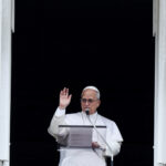Pope Leo XIV leads the Angelus prayer at Vatican
