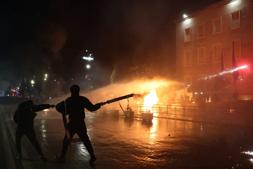 Anti-government protest in Tirana