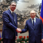 FILE PHOTO: Russian President Vladimir Putin meets with Serbian President Aleksandar Vucic in Beijing