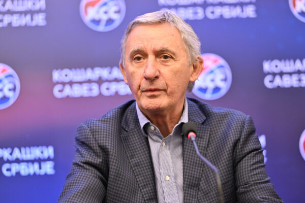 SERBIA BASKETBALL PRESS SVETISLAV PESIC coach Basketball federation of Serbia press conference, PK, Pressekonferenz Belg