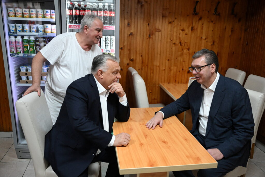 Serbian President Aleksandar Vucic meets Hungarian Prime Minister Viktor Orban in Subotica