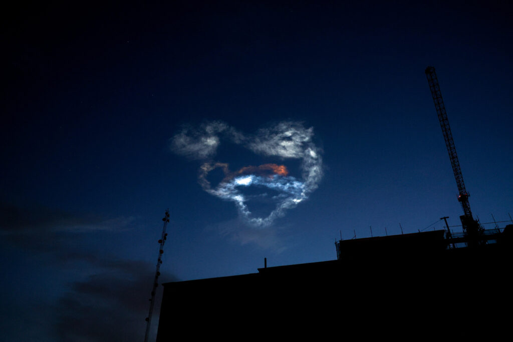 Traces of an Iranian missile attack in Tehran’s sky