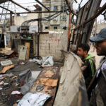 Aftermath of an Israeli strike, in Gaza City