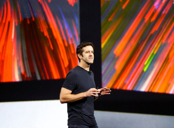 FILE PHOTO: John Ternus speaks during Apple’s annual developer conference in San Jose