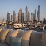 FILE PHOTO: Dubai skyline is seen from a yacht, in Dubai