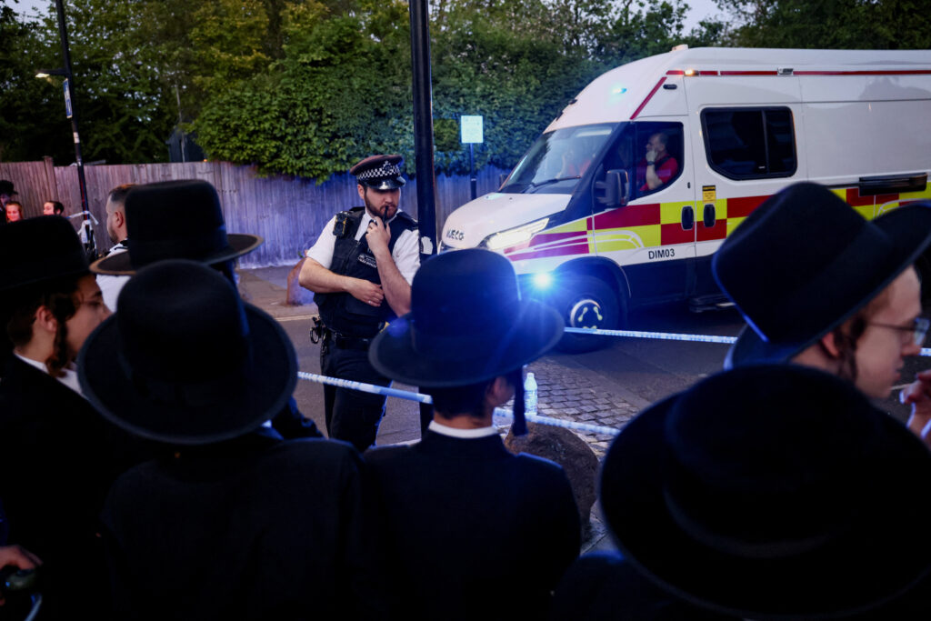 Fire at a residential building in the Stamford Hill area of London