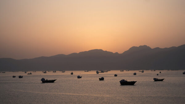 FILE PHOTO: Ships and boats in the Strait of Hormuz, Musandam