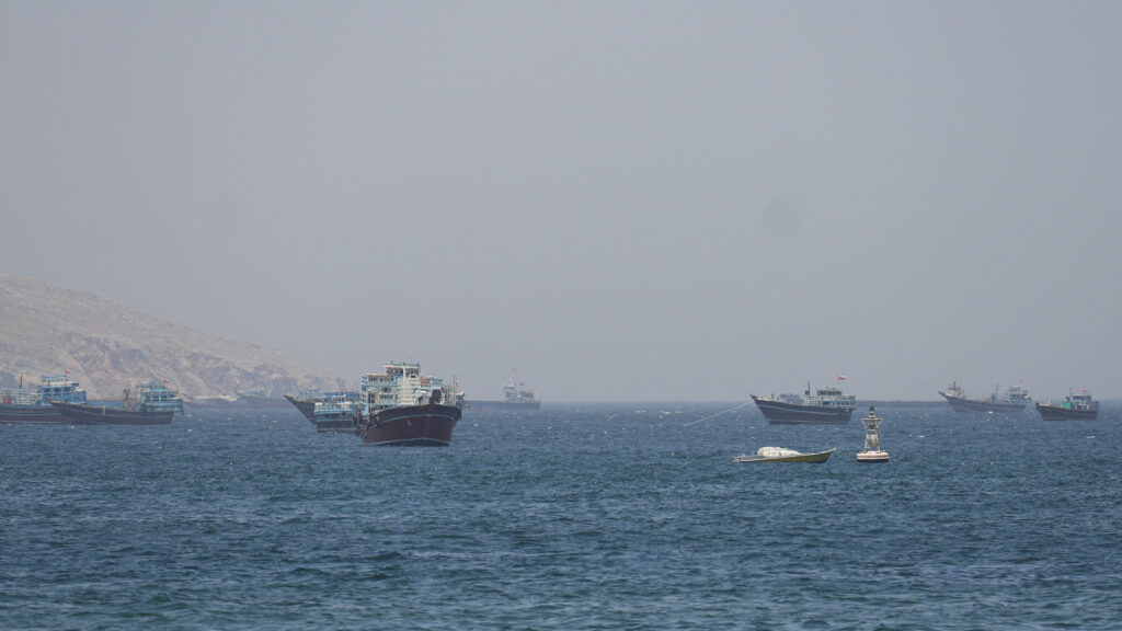 FILE PHOTO: Ships and boats in the Strait of Hormuz, Musandam