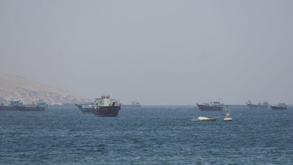 FILE PHOTO: Ships and boats in the Strait of Hormuz, Musandam