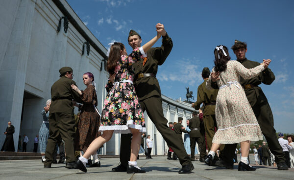 People celebrate upcoming Victory Day in Moscow