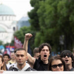 Serbian students anti-corruption rally in Belgrade