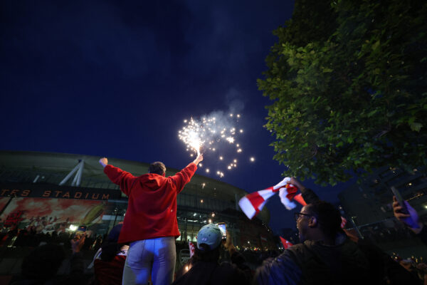 Premier League – Arsenal fan celebrations