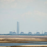 FILE PHOTO: View shows Zaporizhzhia Nuclear Power Plant from the bank of Kakhovka Reservoir in Nikopol