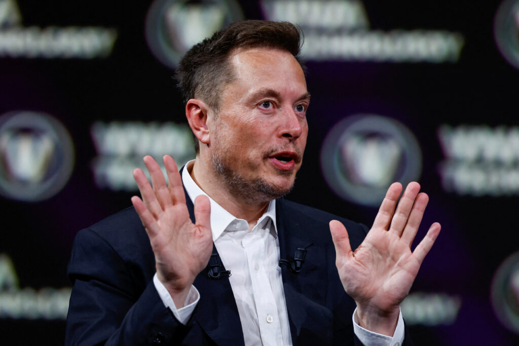 Tesla CEO and Twitter owner Elon Musk attends the VivaTech conference in Paris