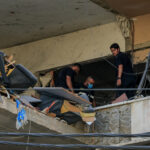 Aftermath of an Israeli strike on the southern suburbs of Beirut