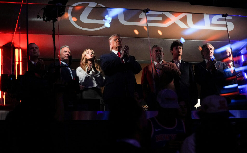 U.S. President Trump attends Game 3 of the NBA Finals in New York