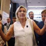 French far-right Marine Le Pen visits VivaTech fair in Paris