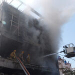 Firefighters douse a deadly fire at a coaching centre in Lucknow