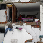 Aftermath of earthquakes in Caracas