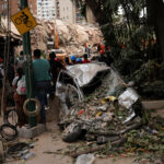 Aftermath of earthquakes in Caracas