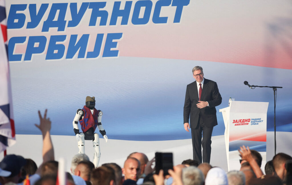 Rally of the ruling Serbian Progressive Party (SNS) in Belgrade