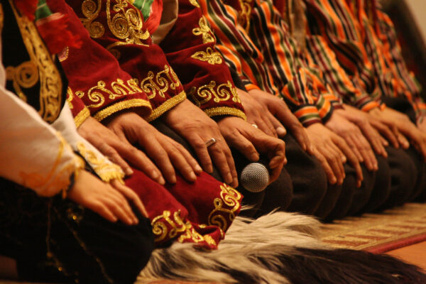 Men in folkloric clothes in Konya Akşehir
