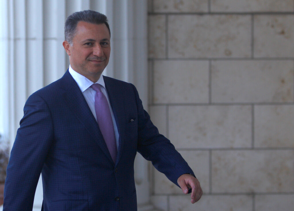 Macedonia’s former prime minister Gruevski enters the court in Skopje