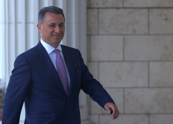 Macedonia’s former prime minister  Gruevski enters the court in Skopje