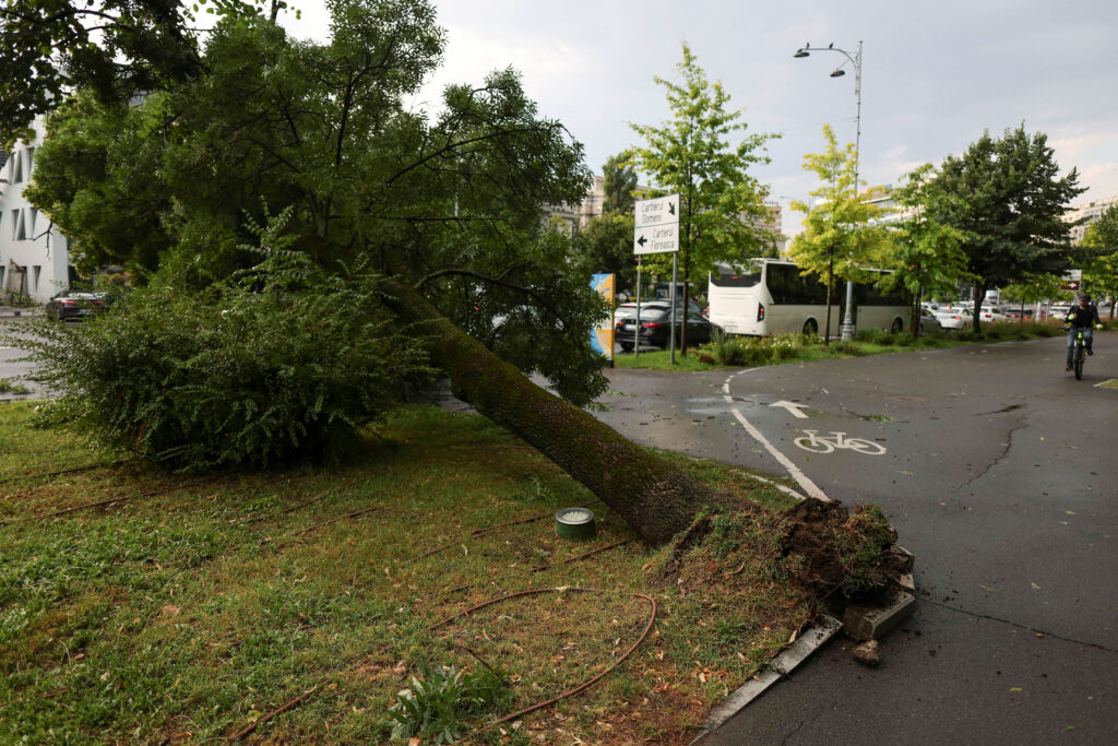 A strong storm hits Bucharest