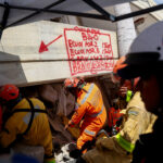 Aftermath of earthquakes in La Guaira